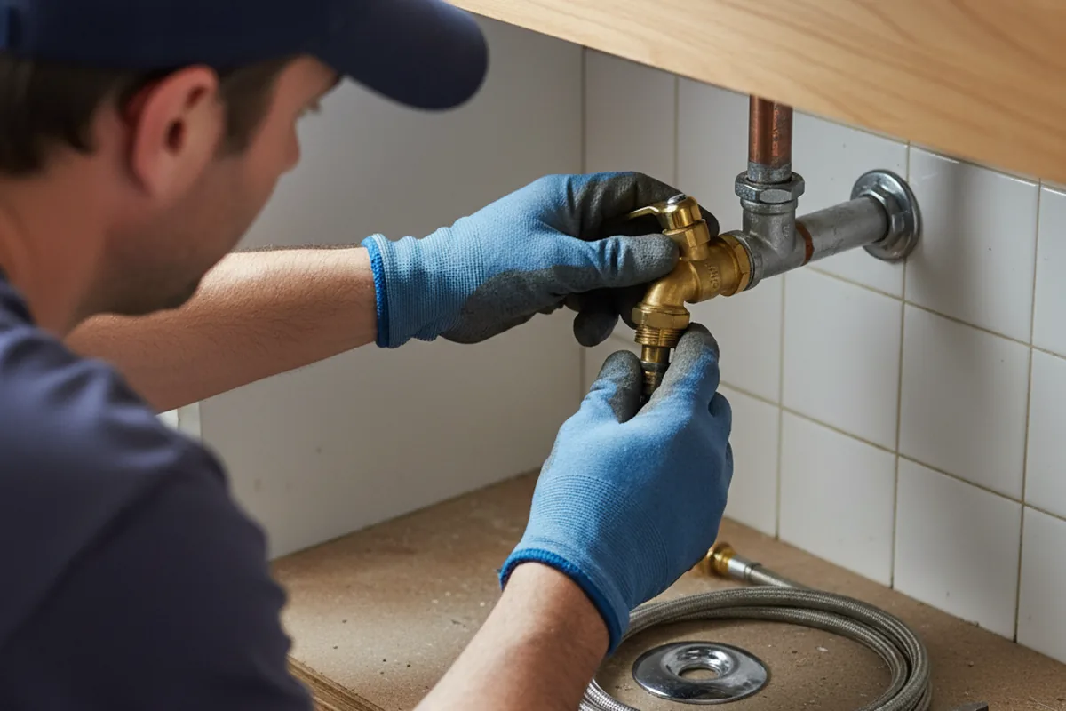 Shutoff valve and fitting work during Well Pump Repair in Brown City